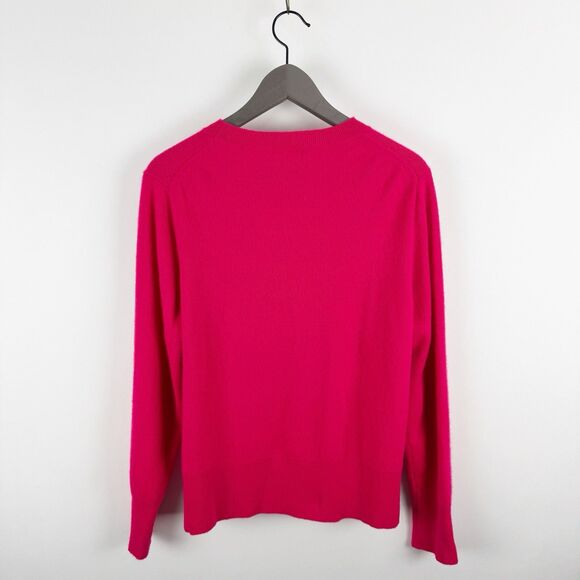 J. Crew Cashmere Women's Classic Fit Pink Crewneck Lightweight Sweater Large - Picture 6 of 16